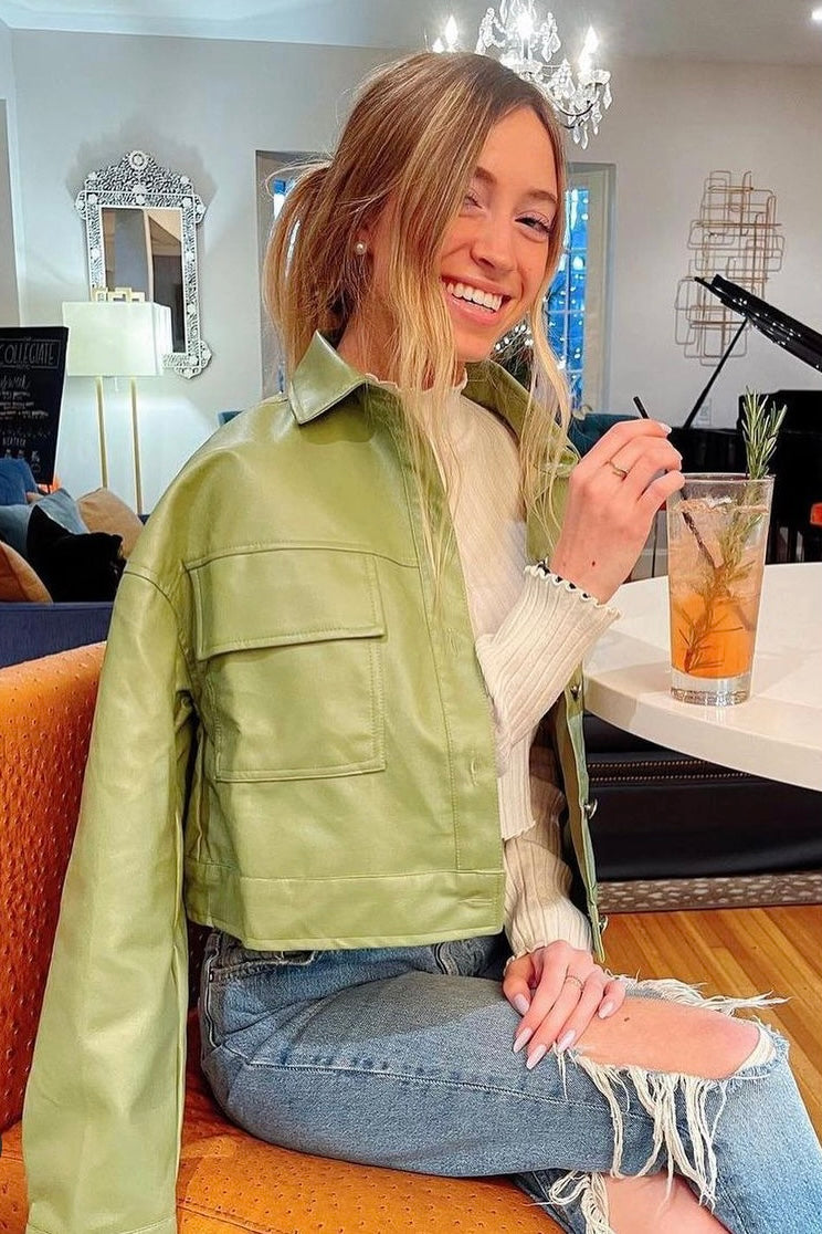 Emma Chamberlain Proves a Leather Jacket and Micro Skirt Set Will